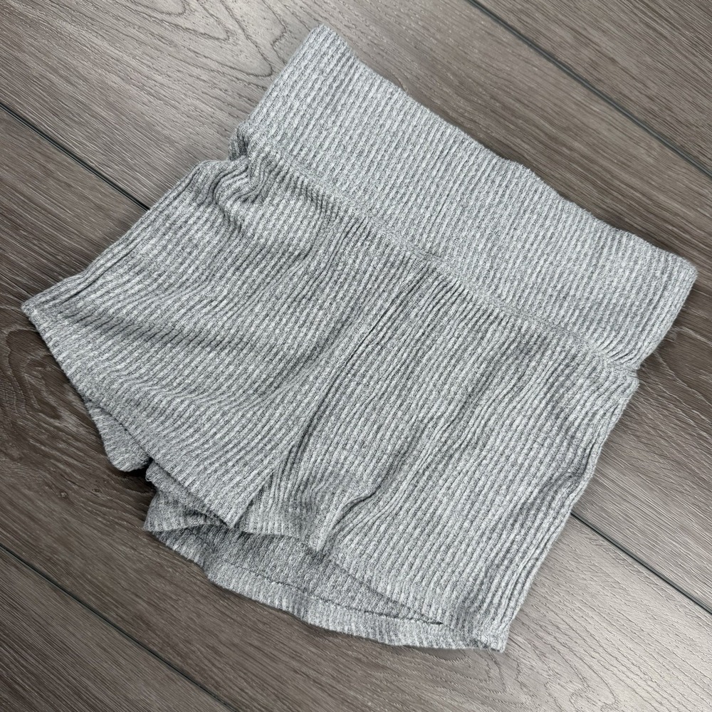Abercrombie & Fitch Women's Pull On Ribbed Mini Lounge Short Grey Size Small